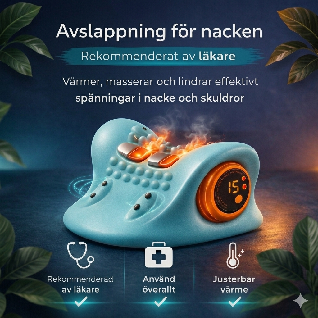 Lindra Nacksmärta på 15 Minuter – EMS Nackmassager med Djupvärme