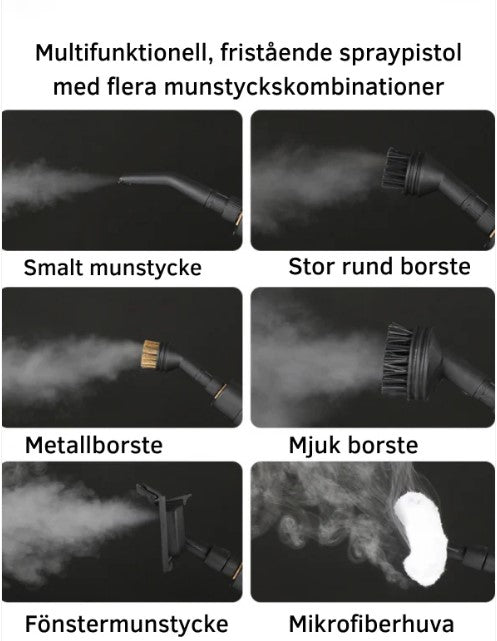 Högtempererad handhållen ångrengörare för luftkonditionering, köksfläkt, bil, golv och mycket mer
